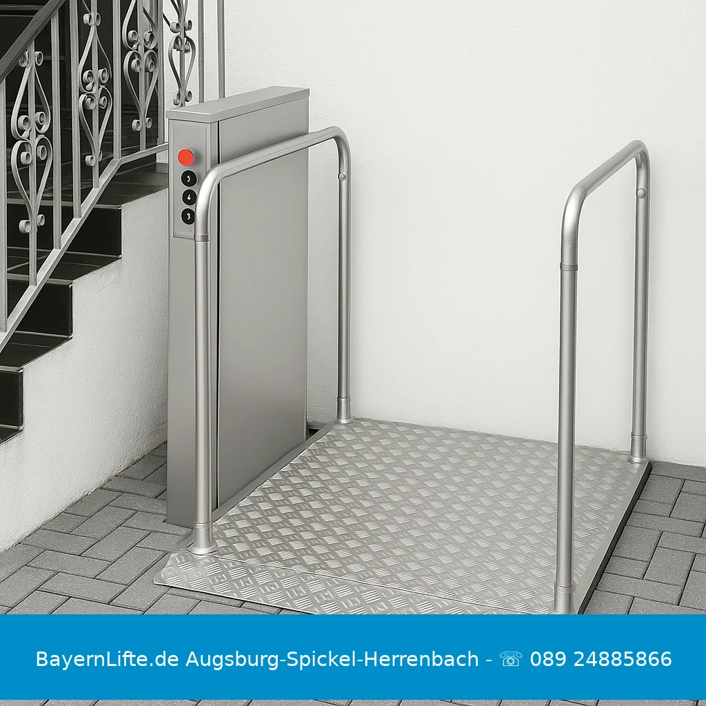 Treppenlift robusto-plateau Augsburg-Spickel-Herrenbach
